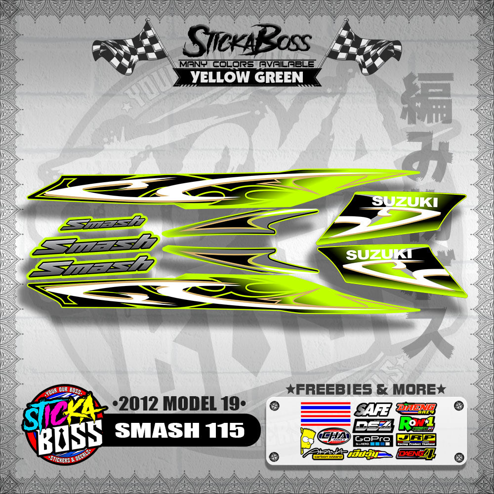 SMASH 115 DECALS ( 2012 MODEL 19 )【WITH FREEBIES】