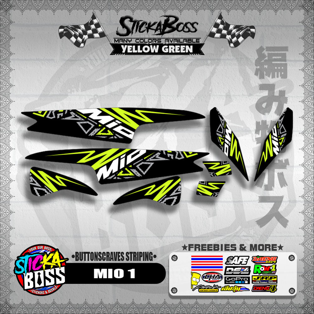 MIO 1 DECALS ( BUTTONSCRAVES STRIPING )【WITH FREEBIES】