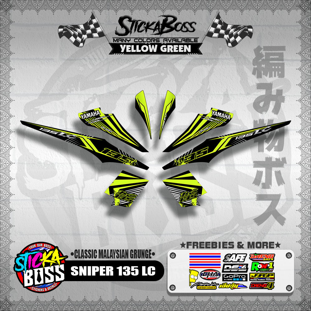 SNIPER 135 LC DECALS ( CLASSIC MALAYSIAN GRUNGE )【WITH FREEBIES】