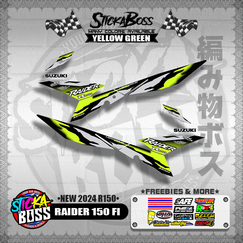 RAIDER 150 FI DECALS ( NEW 2024 R150 )【WITH FREEBIES】