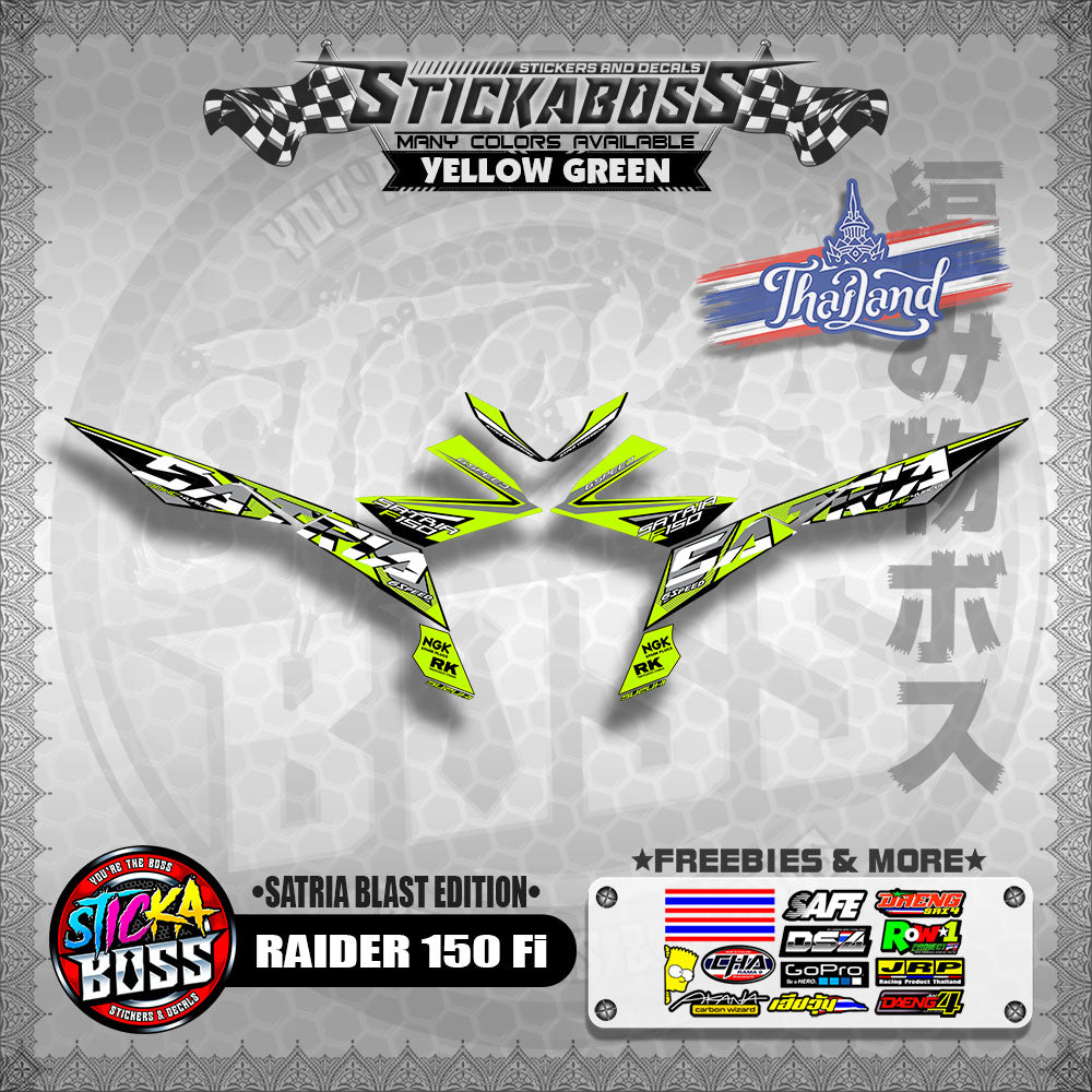 SUZUKI RAIDER 150 Fi Thai Decals ( Satria Blast Edition )【WITH FREEBIES】Thailand Concept
