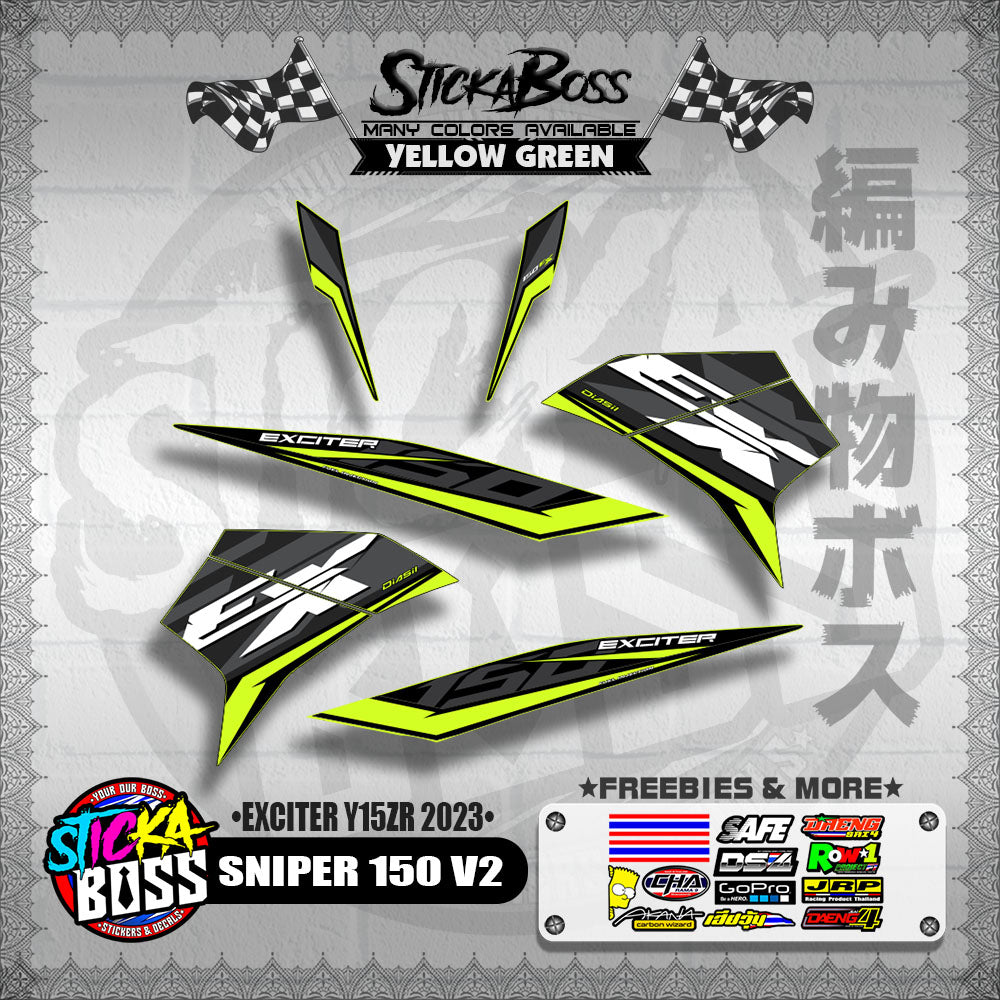 SNIPER 150 V2 DECALS ( EXCITER Y15ZR 2023 )【WITH FREEBIES】