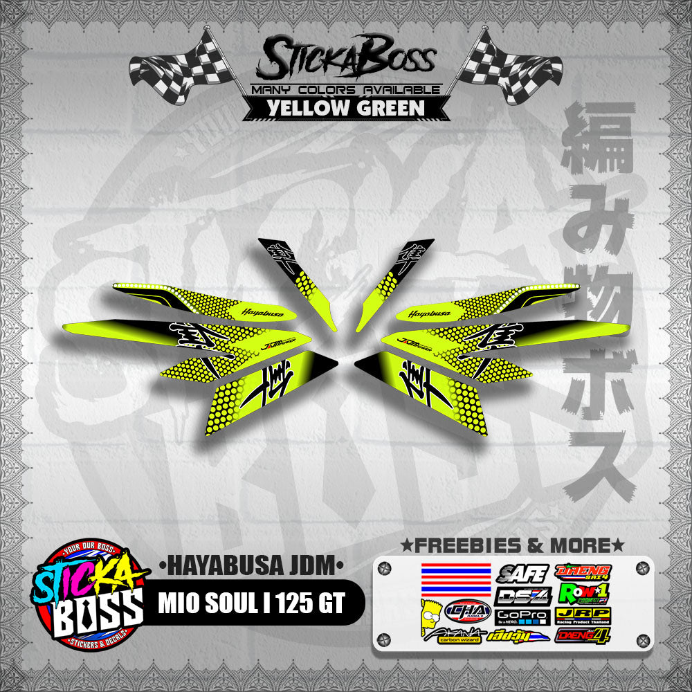 MIO SOUL I 125 GT DECALS ( HAYABUSA JDM )【WITH FREEBIES】
