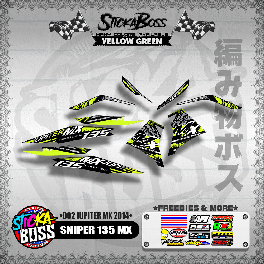 SNIPER 135 MX DECALS ( 002 JUPITER MX 2014 )【WITH FREEBIES】