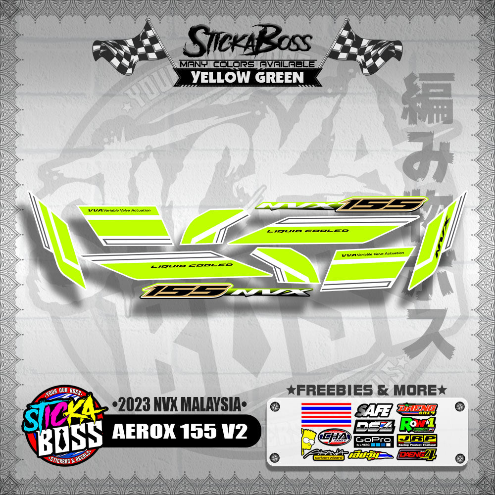 AEROX 155 V2 DECALS ( 2023 NVX MALAYSIA )【WITH FREEBIES】
