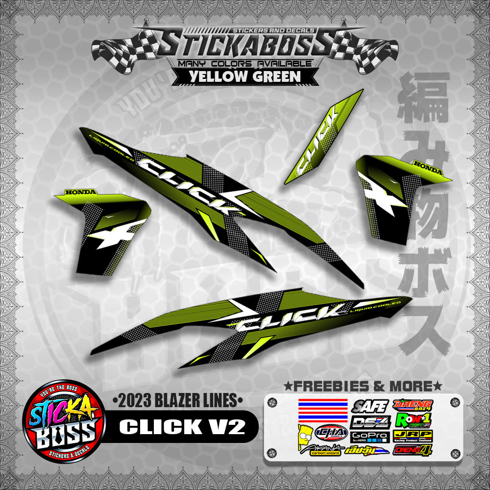 CLICK V2 STICKER DECALS ( 2023 BLAZER LINES )【WITH FREEBIES】