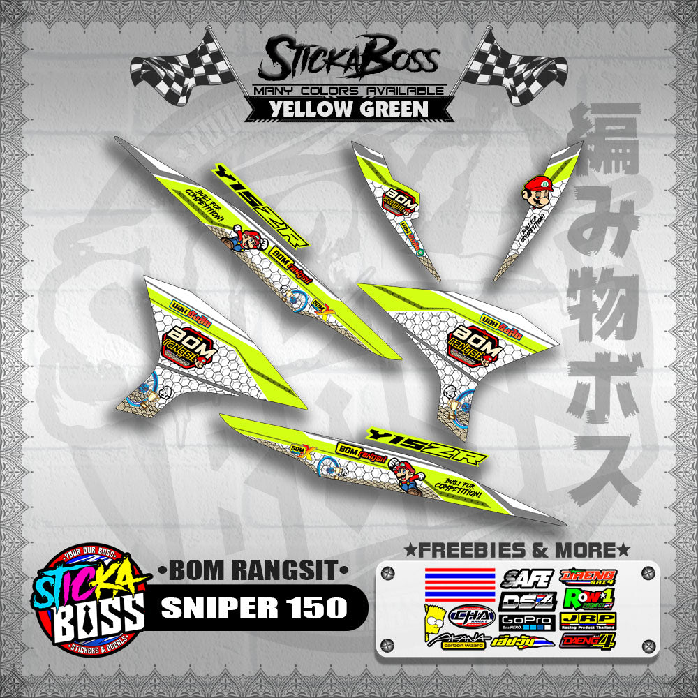 SNIPER 150 INDO DECALS ( BOM RANGSIT )【WITH FREEBIES】