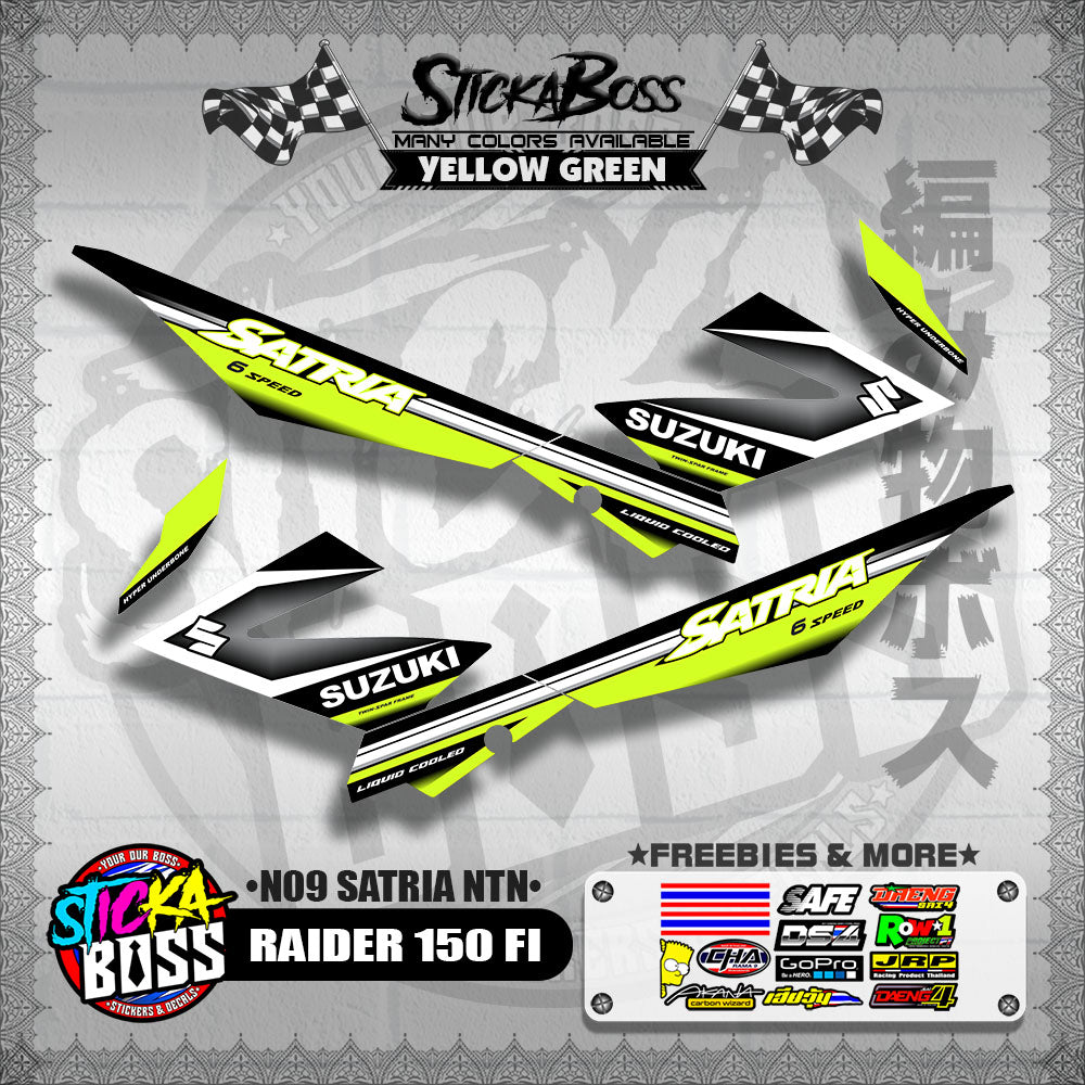 RAIDER 150 FI DECALS ( N09 SATRIA NTN )【WITH FREEBIES】