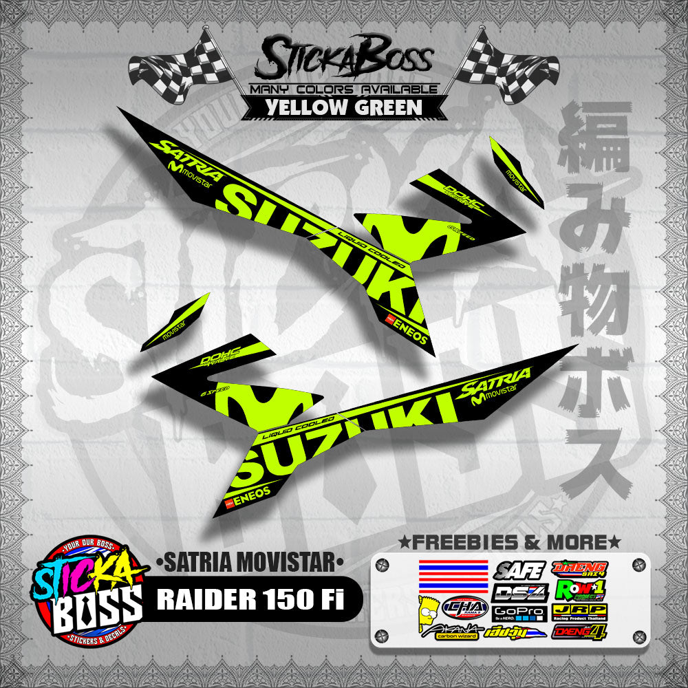 RAIDER 150 Fi DECALS ( SATRIA MOVISTAR )【WITH FREEBIES】