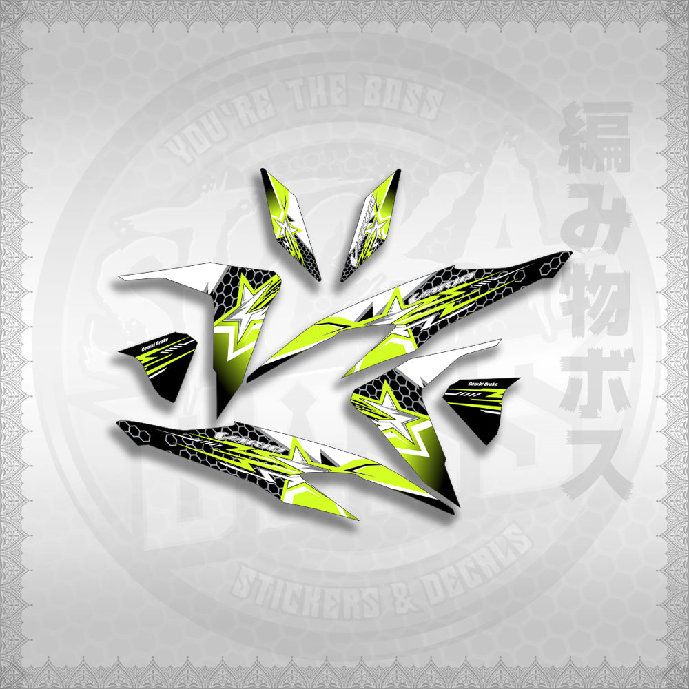 STICKER DECALS for CLICK V2 (CV220VA3) By STICKABOSS (SOFIE LAMINATED WATERPROOF)