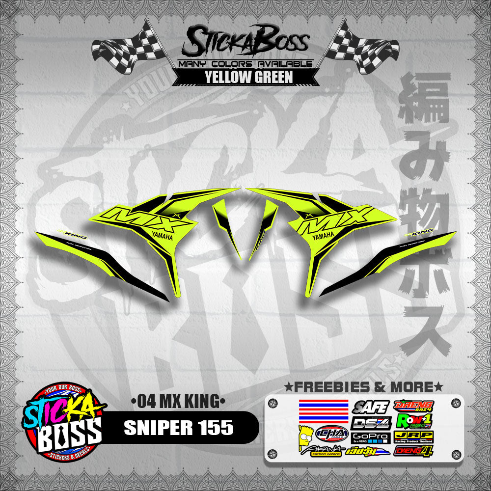 SNIPER 155 DECALS ( 04 MX KING )【WITH FREEBIES】