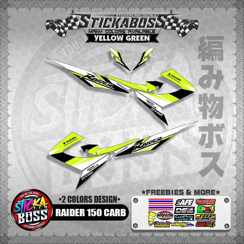 RAIDER 150 CARB MALAYSIAN STICKER DECALS ( 2 COLORS DESIGN )【WITH FREEBIES】