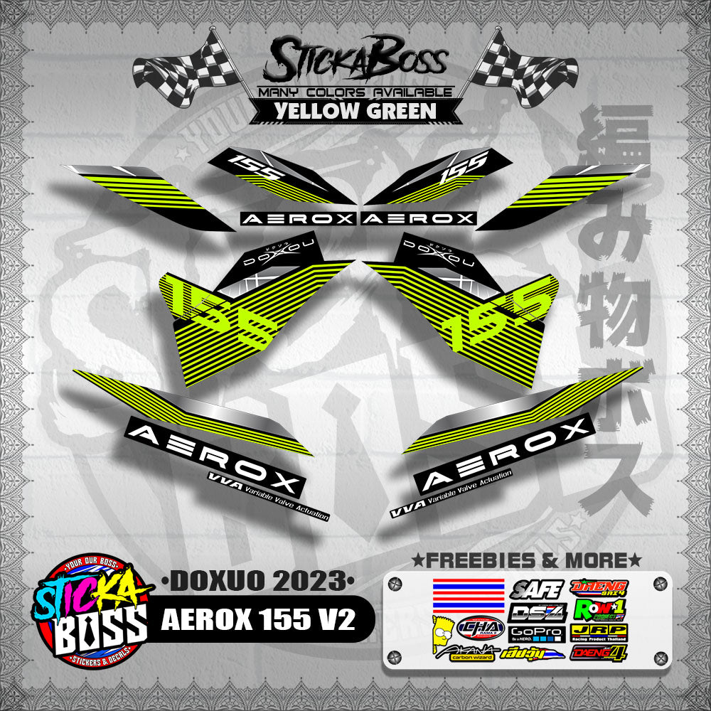 AEROX 155 V2 DECALS ( DOXUO 2023 )【WITH FREEBIES】
