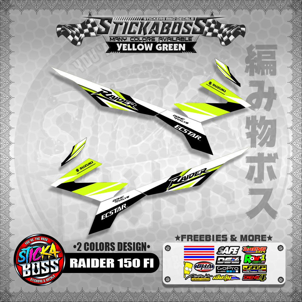 RAIDER 150 FI MALAYSIAN STICKER DECALS ( 2 COLORS DESIGN )【WITH FREEBIES】