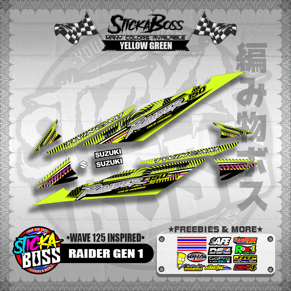 RAIDER GEN 1 DECALS ( WAVE 125 INSPIRED )【WITH FREEBIES】
