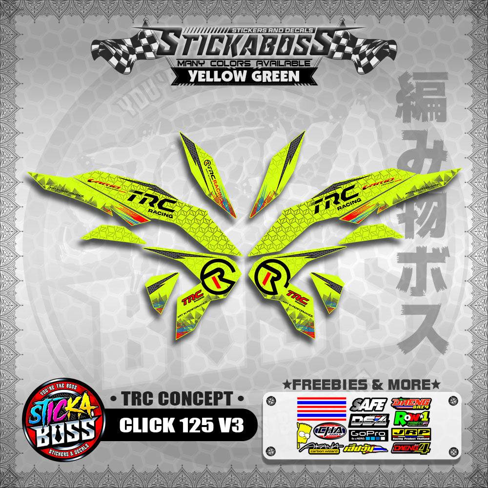 CLICK 125 V3 DECALS ( TRC CONCEPT )【WITH FREEBIES】