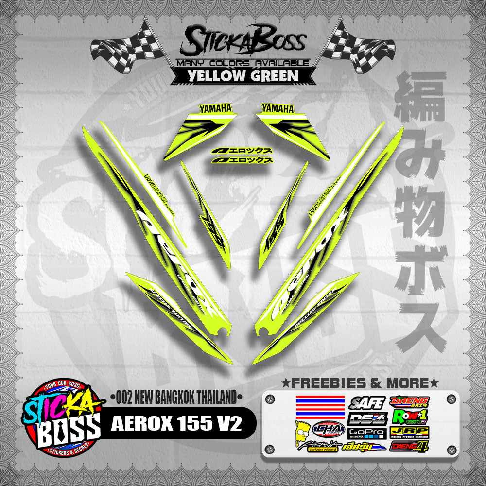 AEROX 155 V2 DECALS ( 002 NEW BANGKOK THAILAND )【WITH FREEBIES】