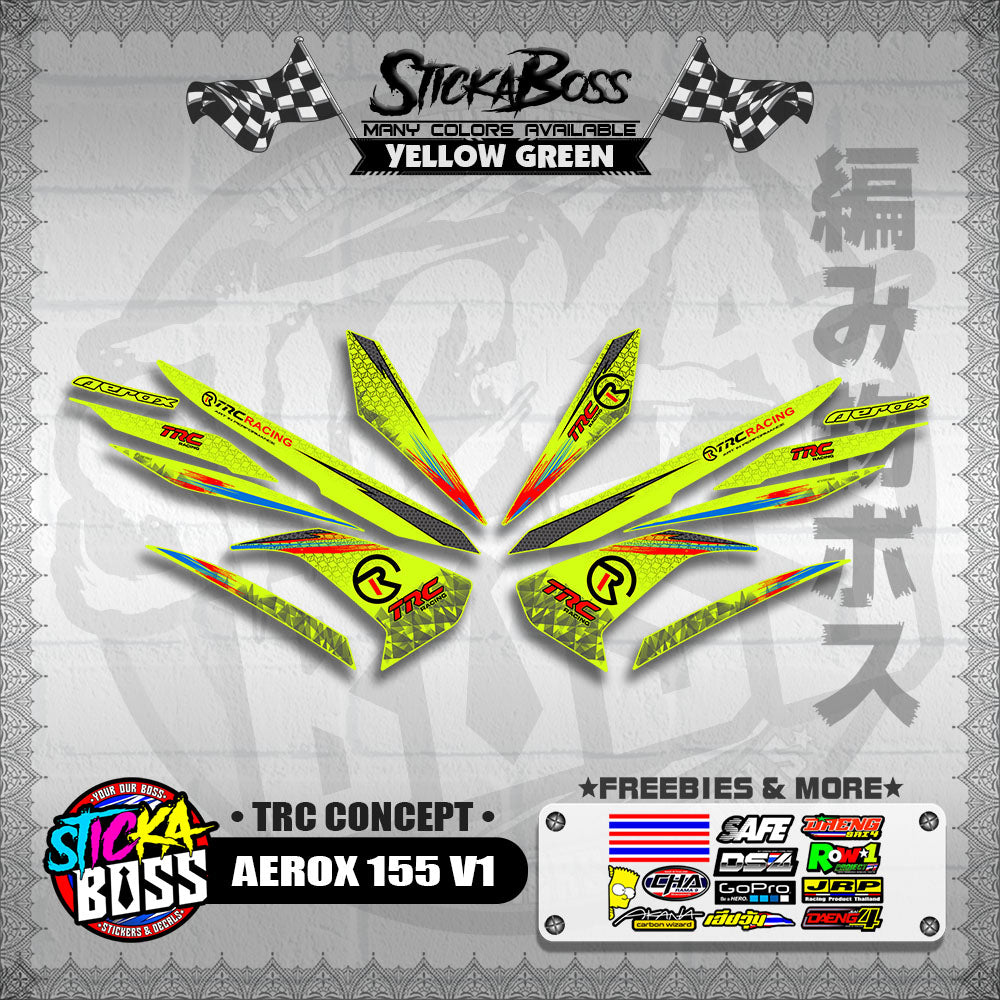 AEROX 155 V1 DECALS ( TRC CONCEPT )【WITH FREEBIES】
