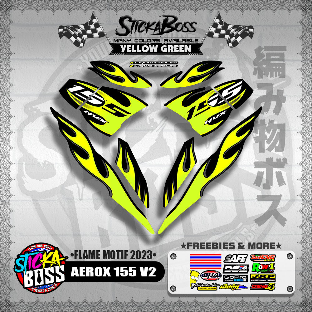 AEROX 155 V2 ( FLAME MOTIF 2023 )【WITH FREEBIES】