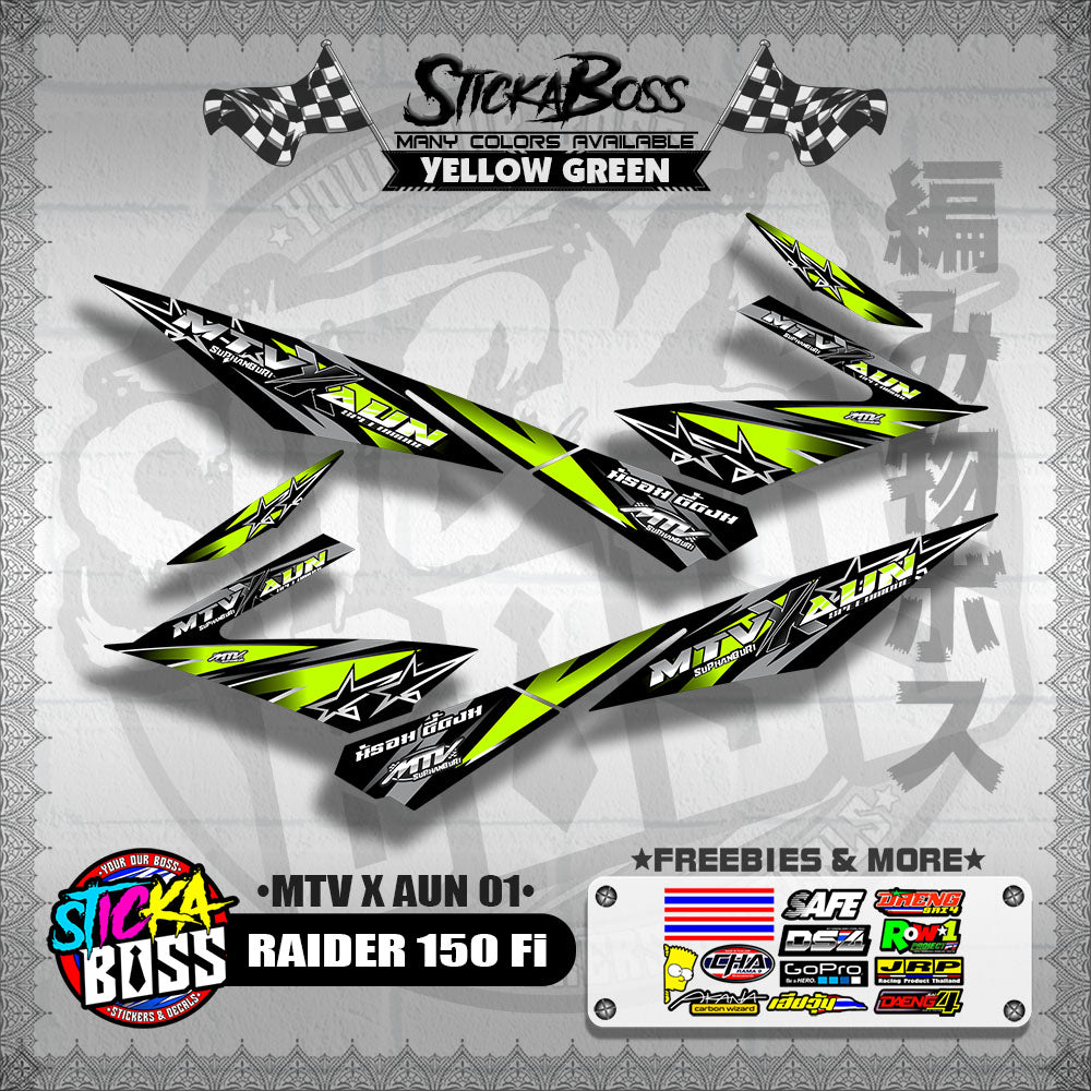 RAIDER 150 Fi DECALS ( MTV X AUN 01 )【WITH FREEBIES】