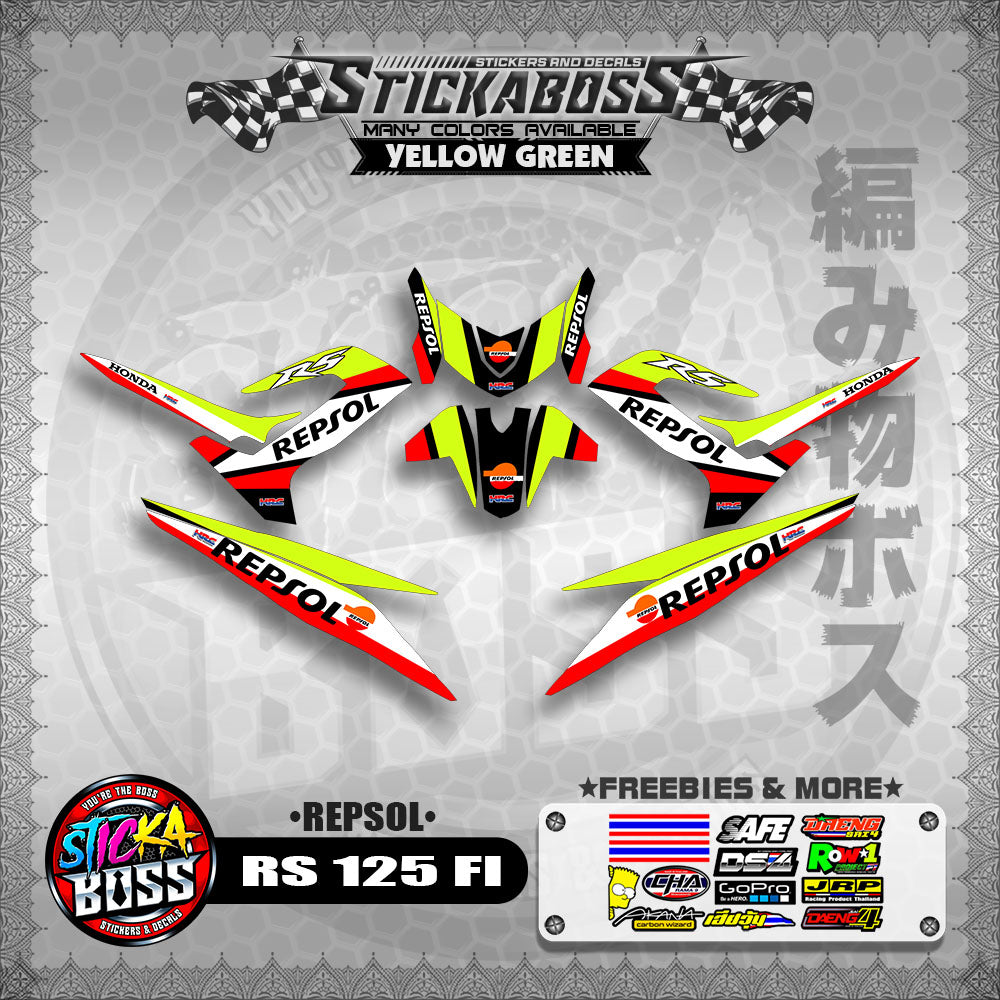 RS 125 FI DECALS ( REPSOL )【WITH FREEBIES】