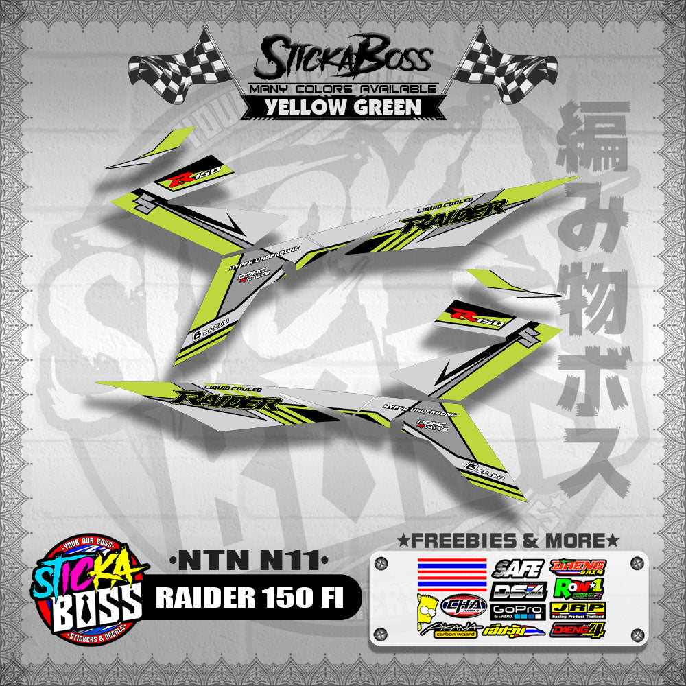 RAIDER 150 FI DECALS ( NTN N11 )【WITH FREEBIES】