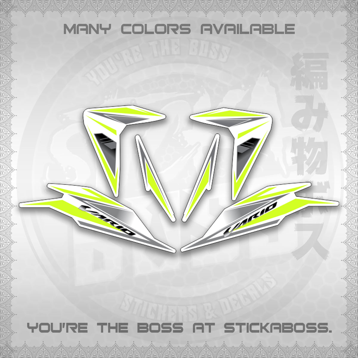 CLICK 125 V3 INDO CONCEPT ( FOR WHITE SLASH BLADE VARIO ) STICKER DECALS By STICKABOSS