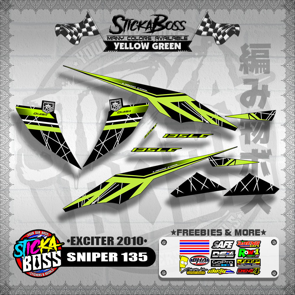 SNIPER 135 DECALS ( EXCITER 2010 )【WITH FREEBIES】
