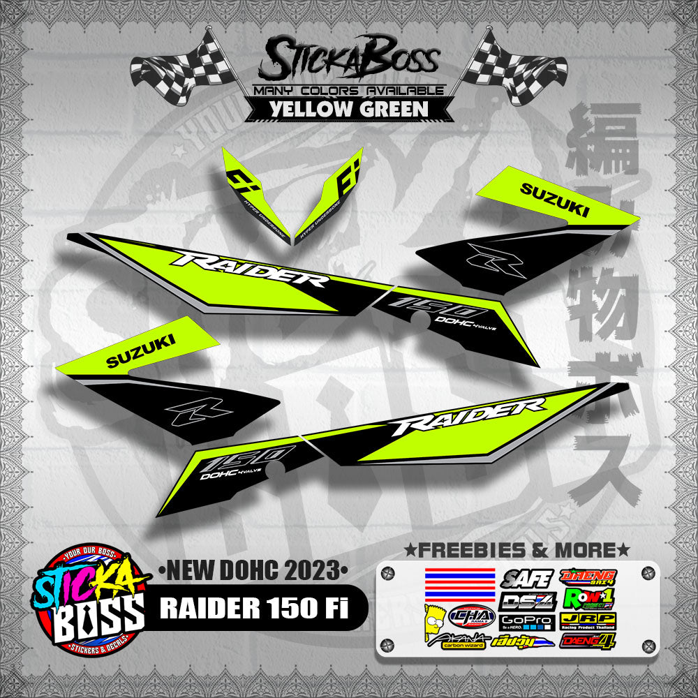 RAIDER 150 Fi DECALS ( NEW DOHC 2023 )【WITH FREEBIES】
