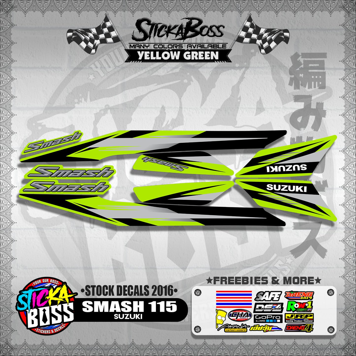 SMASH 115 ( STOCK DECALS 2016 )【WITH FREEBIES】