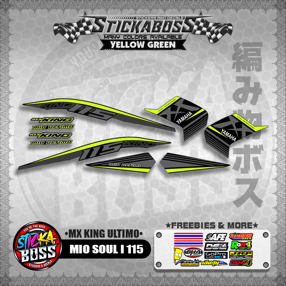 MIO SOUL I 115 STICKER DECALS ( MX KING ULTIMO )【WITH FREEBIES】