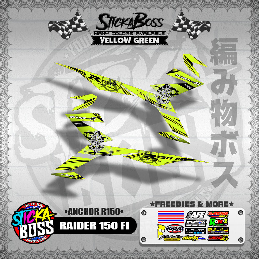 RAIDER 150 FI DECALS ( ANCHOR R150 )【WITH FREEBIES】