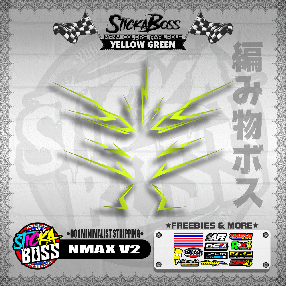 NMAX V2 DECALS ( 001 MINIMALIST STRIPPING )【WITH FREEBIES】