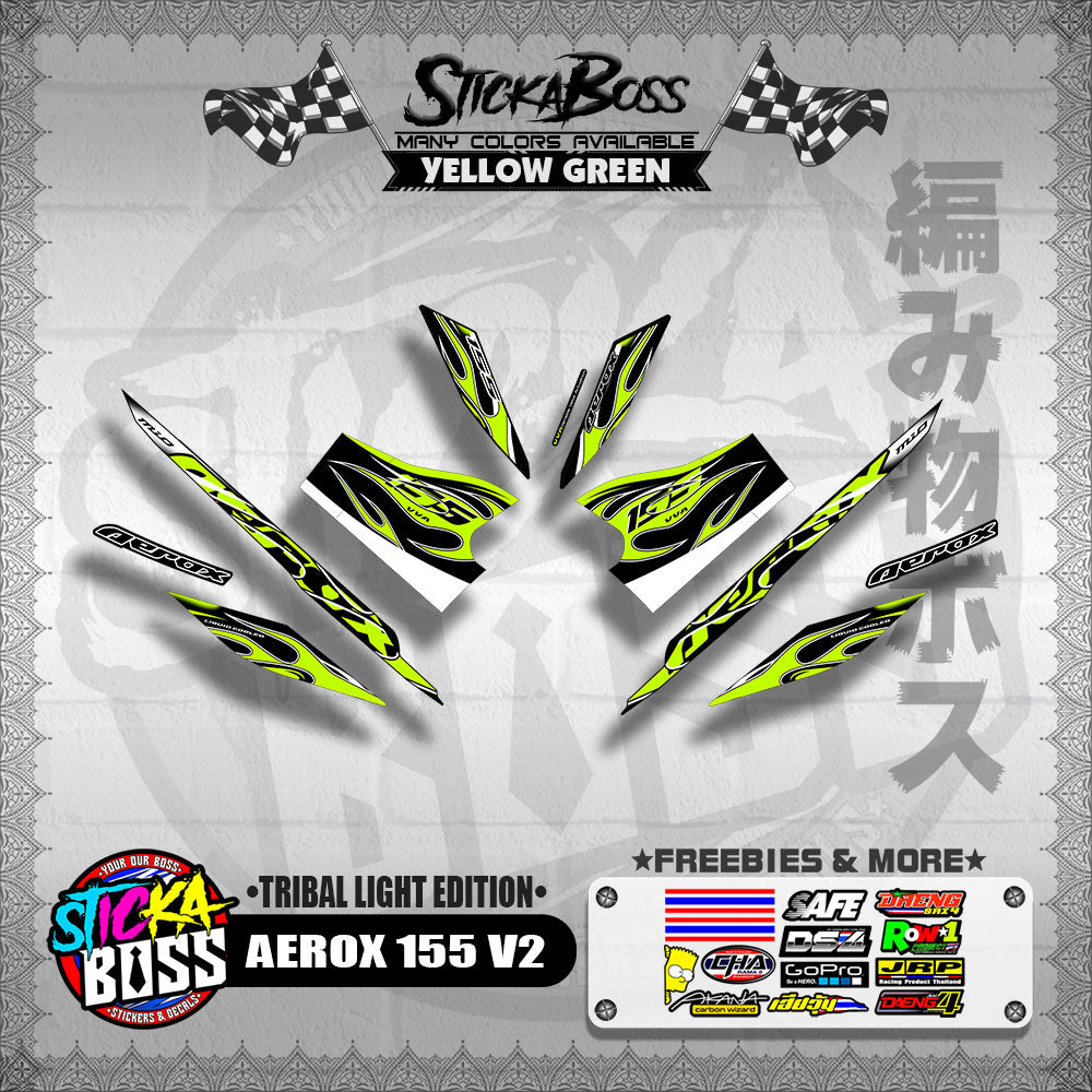 AEROX 155 V2 DECALS ( TRIBAL LIGHT EDITION )【WITH FREEBIES】