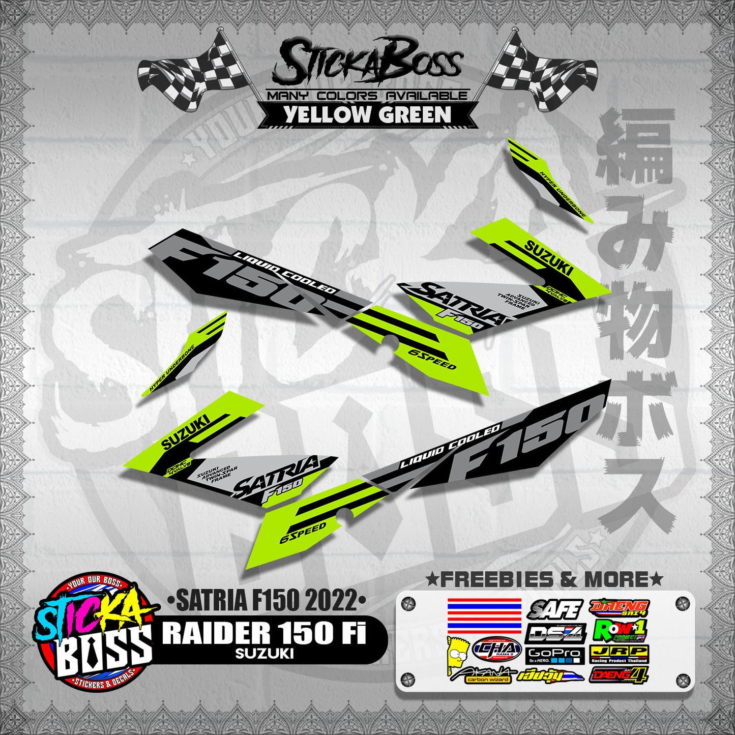RAIDER 150 Fi DECALS ( SATRIA F150 2022 )【WITH FREEBIES】