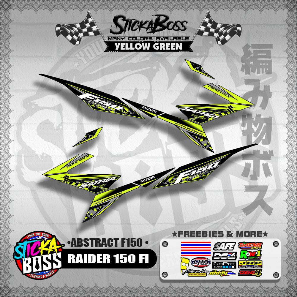 RAIDER 150 FI DECALS ( ABSTRACT F150 )【WITH FREEBIES】