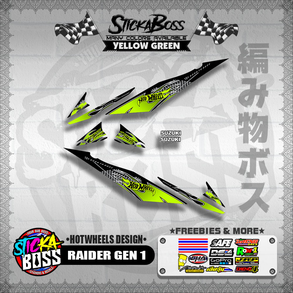RAIDER GEN 1 DECALS ( HOTWHEELS DESIGN )【WITH FREEBIES】