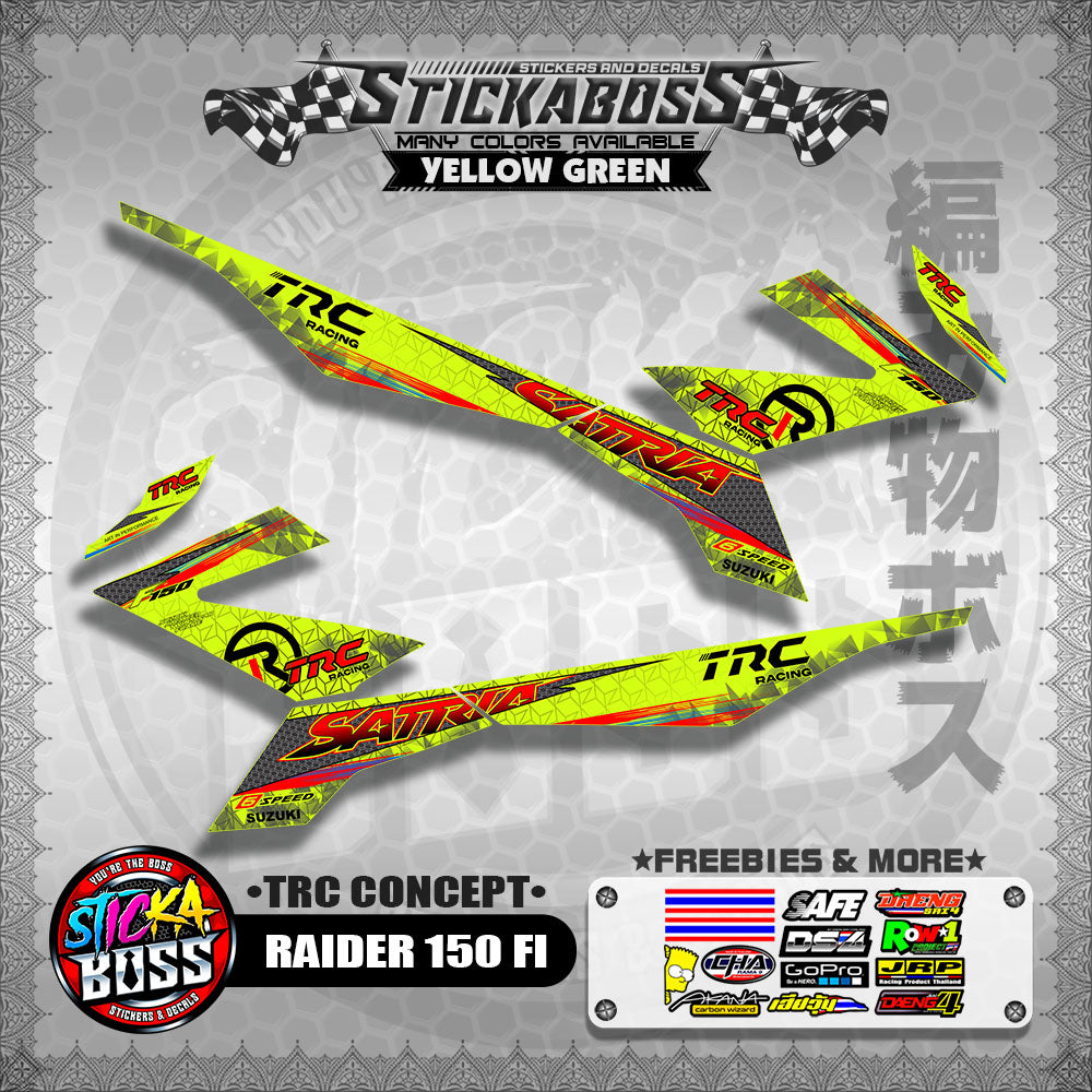 RAIDER 150 FI STICKER DECALS ( TRC CONCEPT SATRIA )【WITH FREEBIES】