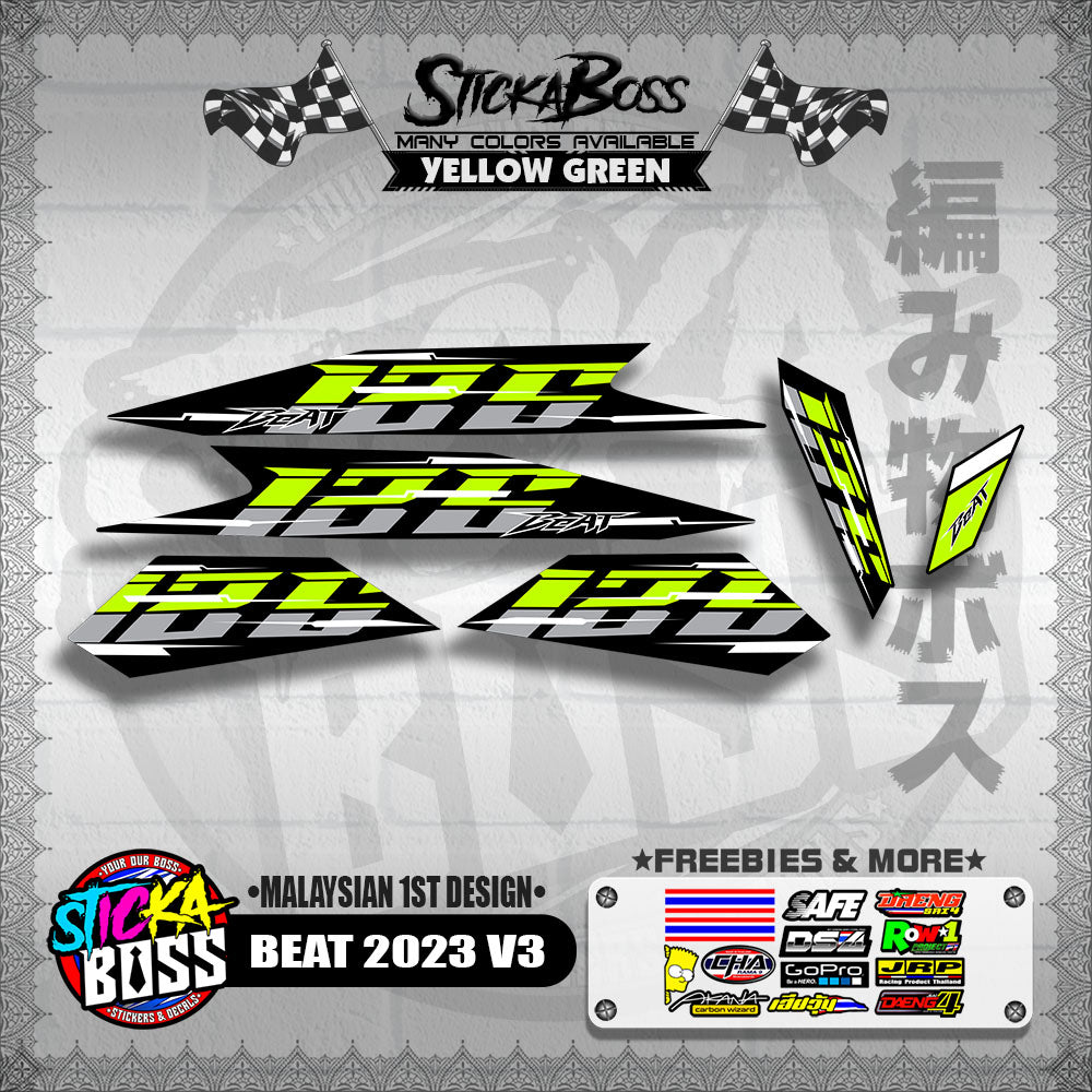 BEAT 2023 V3 DECALS ( MALAYSIAN 1ST DESIGN )【WITH FREEBIES】