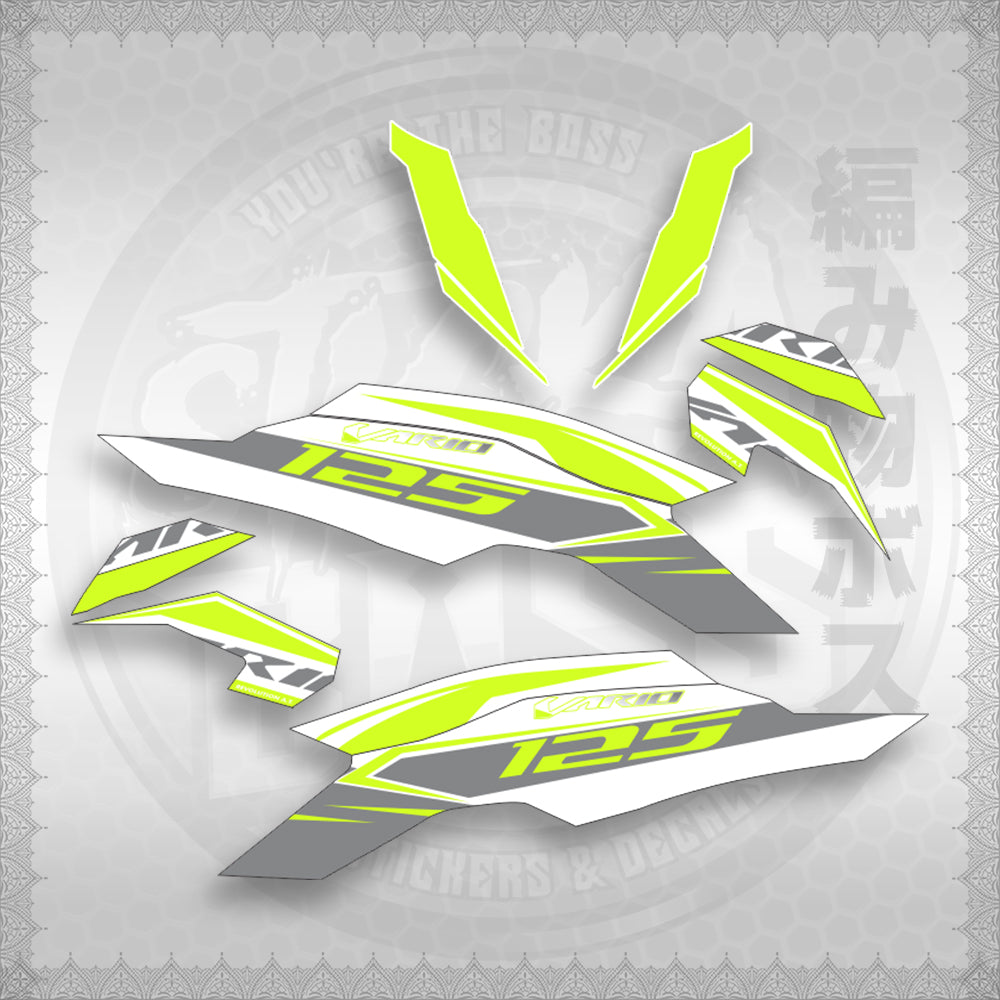 STICKER DECALS for CLICK 125 V3 MALAY / INDO CONCEPT (CV3FOWHSLSTA30) By STICKABOSS (SOFIE LAMINATED)