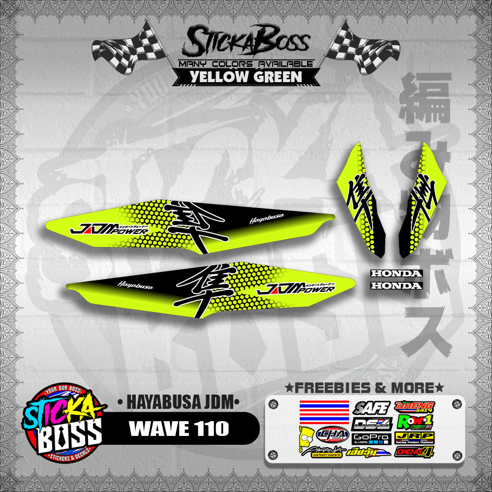 WAVE 110 DECALS ( HAYABUSA JDM)【WITH FREEBIES】