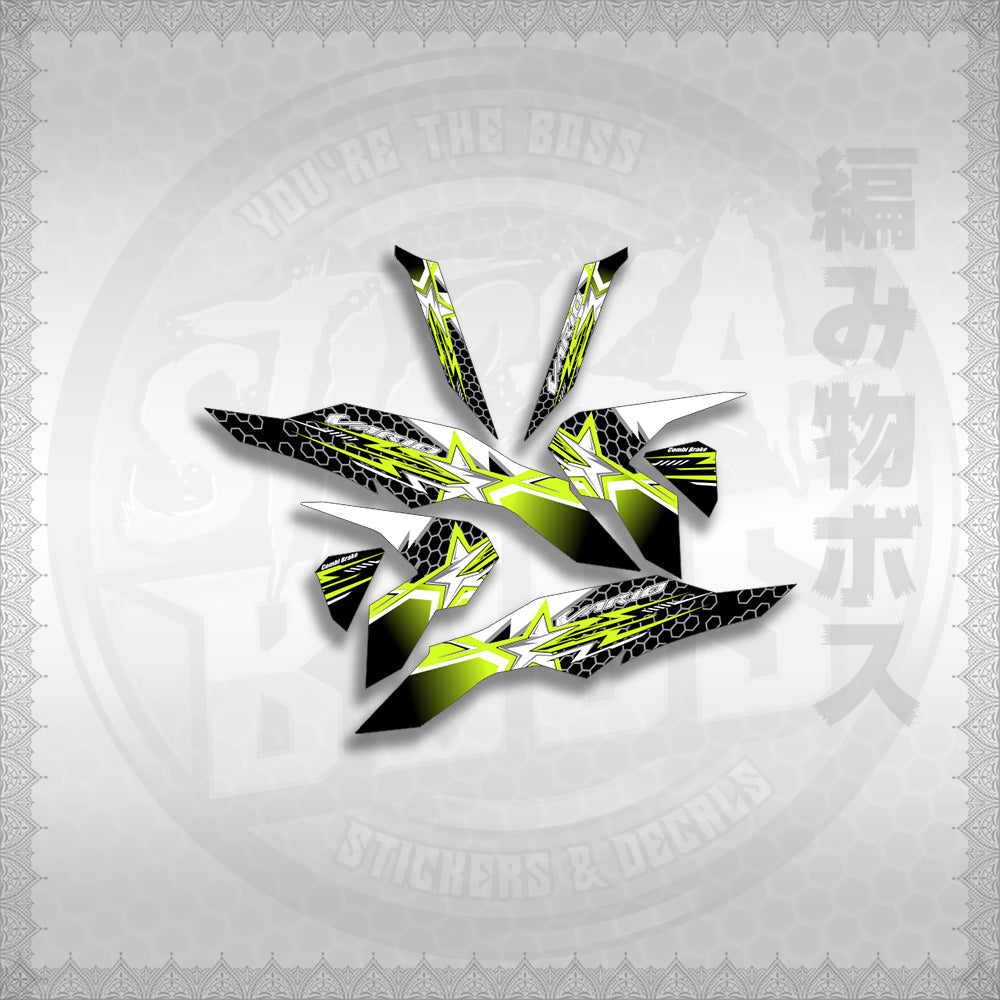 STICKER DECALS for CLICK V3 (CV320VAA3) By STICKABOSS (SOFIE LAMINATED WATERPROOF)