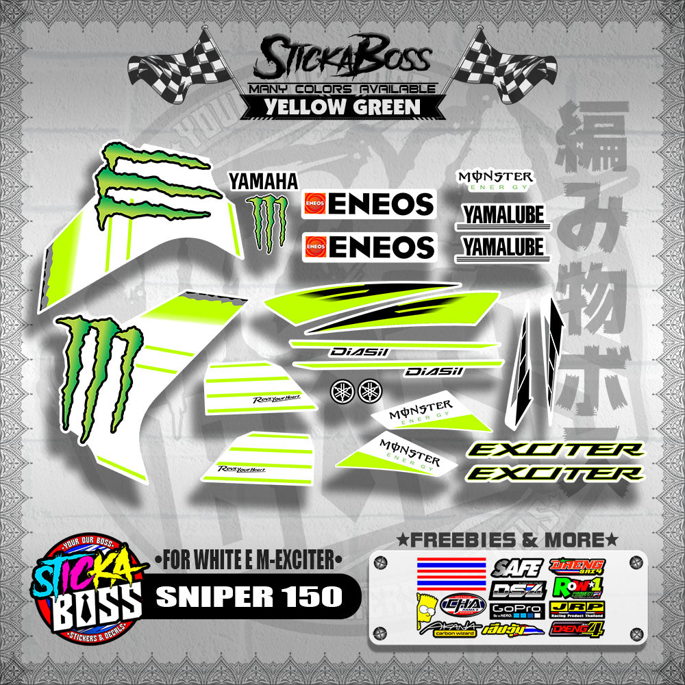 SNIPER 150 DECALS ( FOR WHITE E M-EXCITER )【WITH FREEBIES】