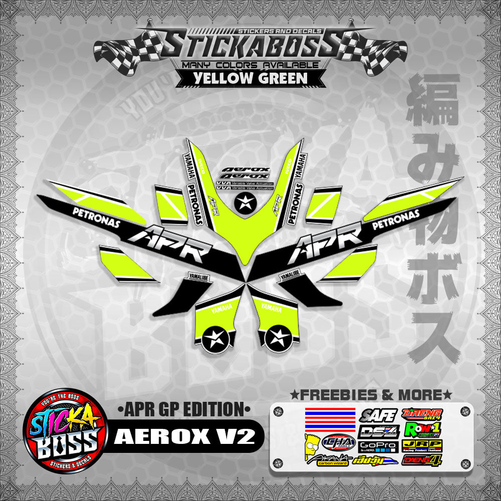 AEROX V2 STICKER DECALS ( APR GP EDITION )【WITH FREEBIES】