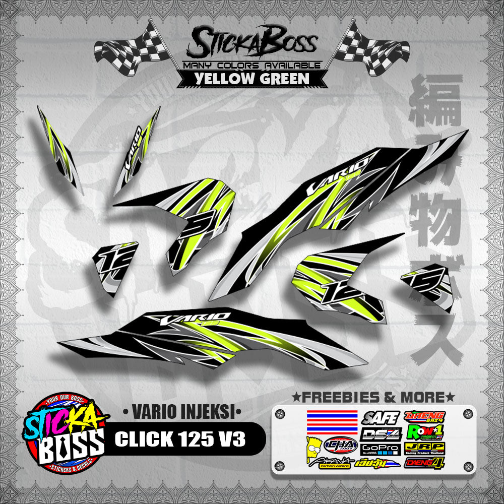 CLICK 125 V3 DECALS ( VARIO INJEKSI )【WITH FREEBIES】