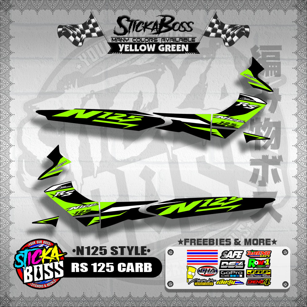 RS 125 CARB DECALS ( N125 STYLE )【WITH FREEBIES】
