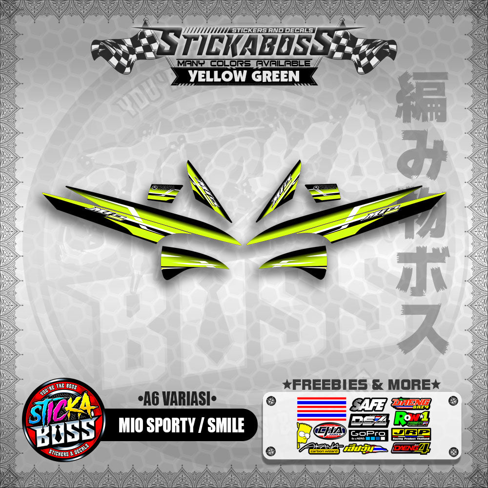 MIO SPORTY / SMILE INDO STICKER DECALS ( A6 VARIASI )【WITH FREEBIES】