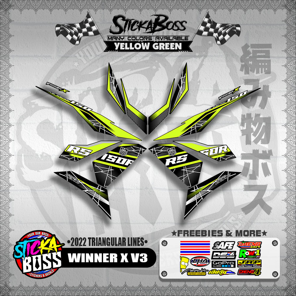 WINNER X V3 DECALS ( 2022 TRIANGULAR LINES )【WITH FREEBIES】