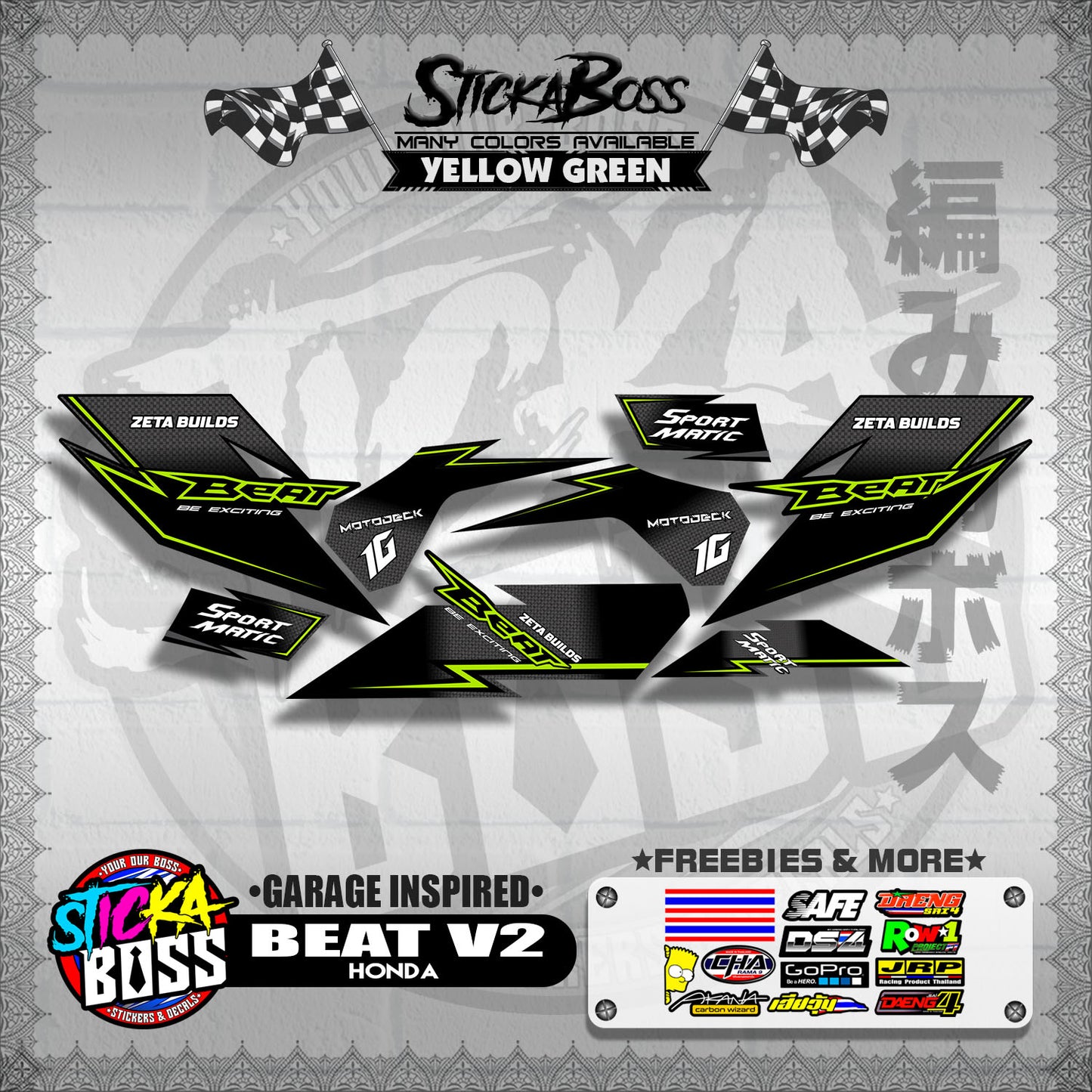 BEAT V2 DECALS ( GARAGE INSPIRED )【WITH FREEBIES】