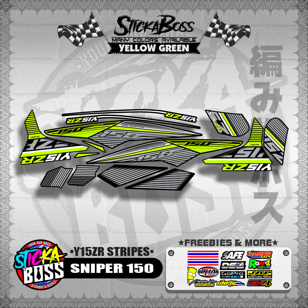 SNIPER 150 DECALS ( Y15ZR STRIPES )【WITH FREEBIES】